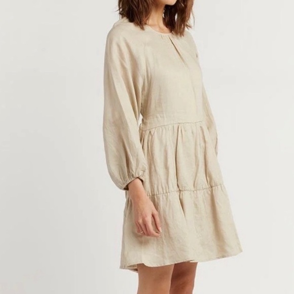DISSH Lenore Linen Open Back Mini Dress - Picture 4 of 7